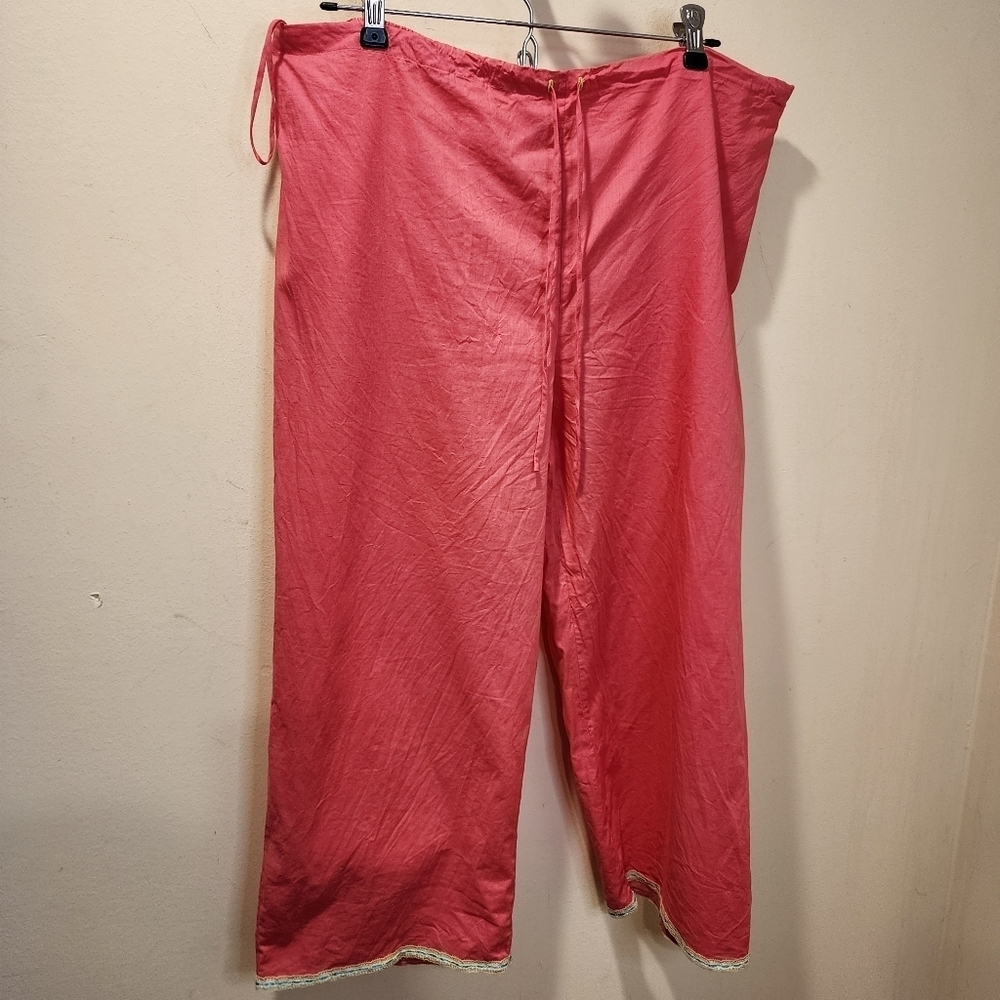 JOSIE 100% Cotton Drawnstring Pajama Pants Size L